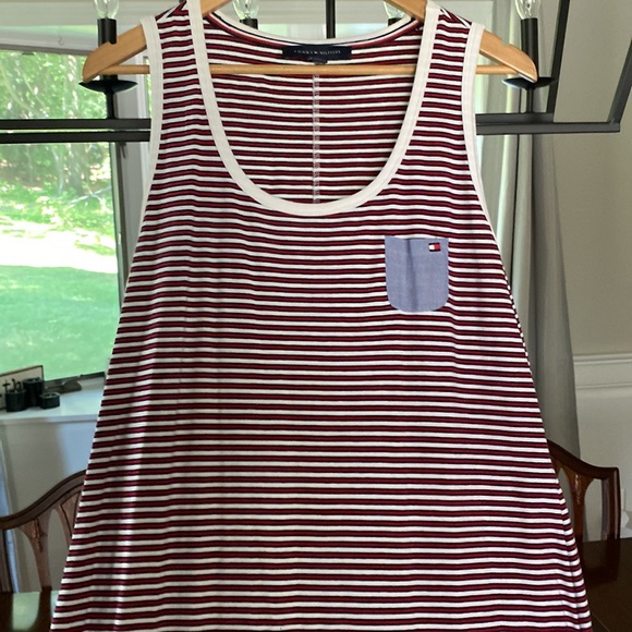 Tommy Hilfiger Maxi Dress! Adorable! Great stripes!  Size L! Excellent condition - Picture 3 of 6